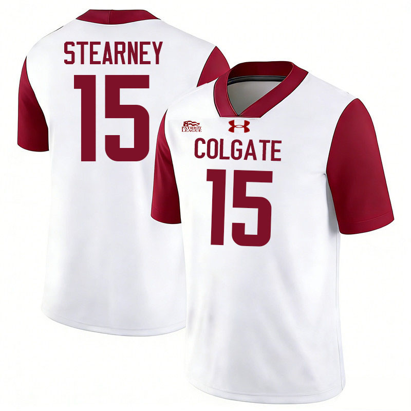 Colgate Raiders #15 Jake Stearney College Football Jerseys,Uniforms-White